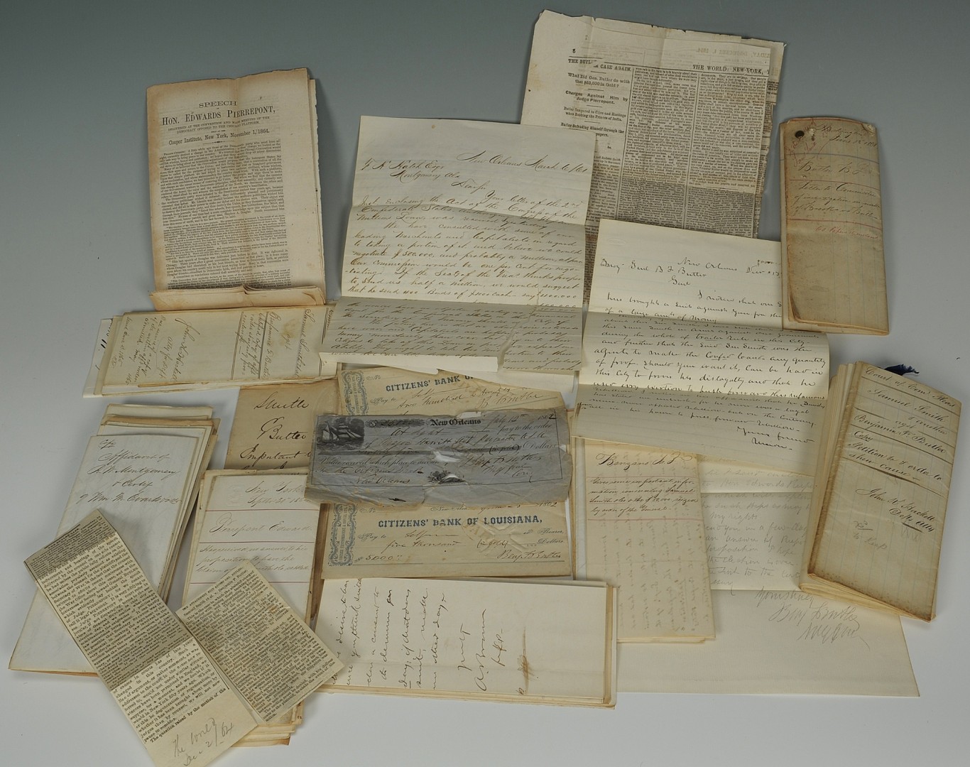 Lot 80: General Benjamin Butler archive relating to confis