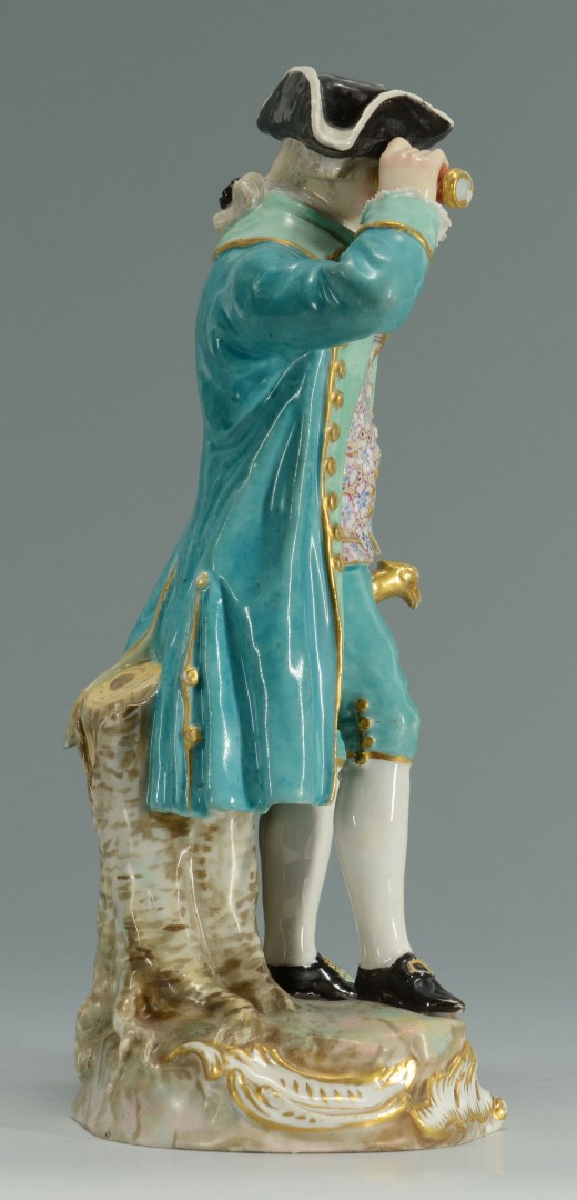 Lot 130: Meissen Porcelain Figure of Captain w/ Spyglass