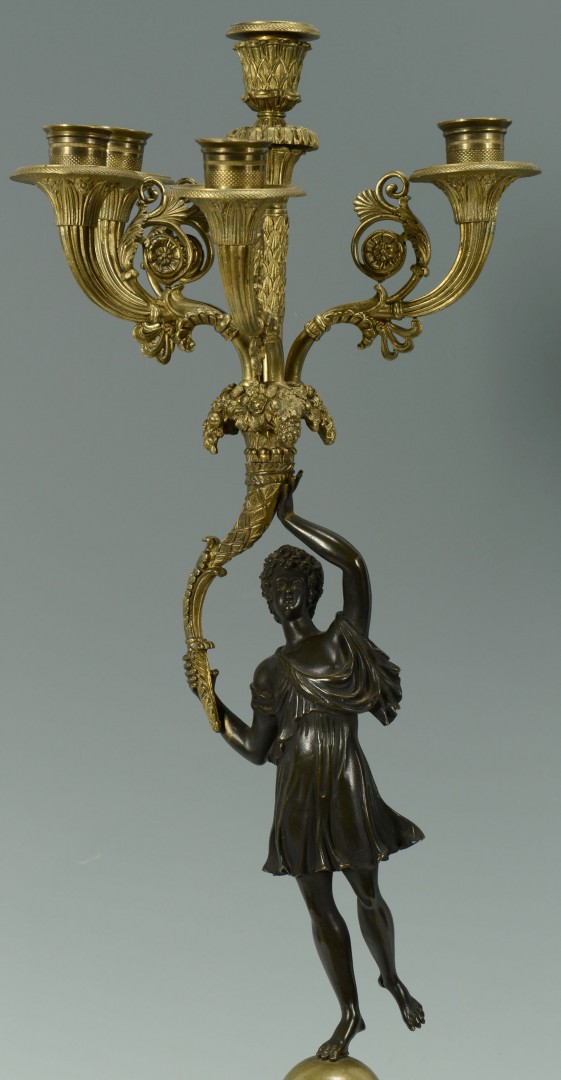 Lot 170: Pair 19th C. French Empire Style Candelabra