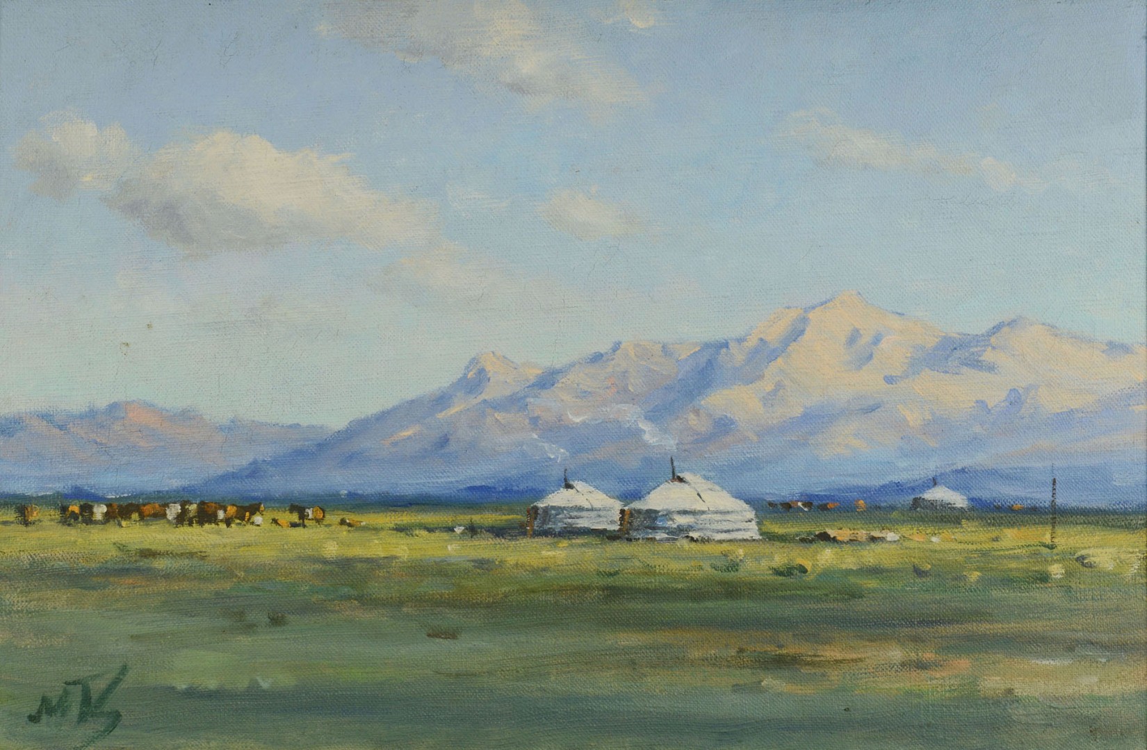 Lot 190: Southwestern or Mongolian Landscape Painting