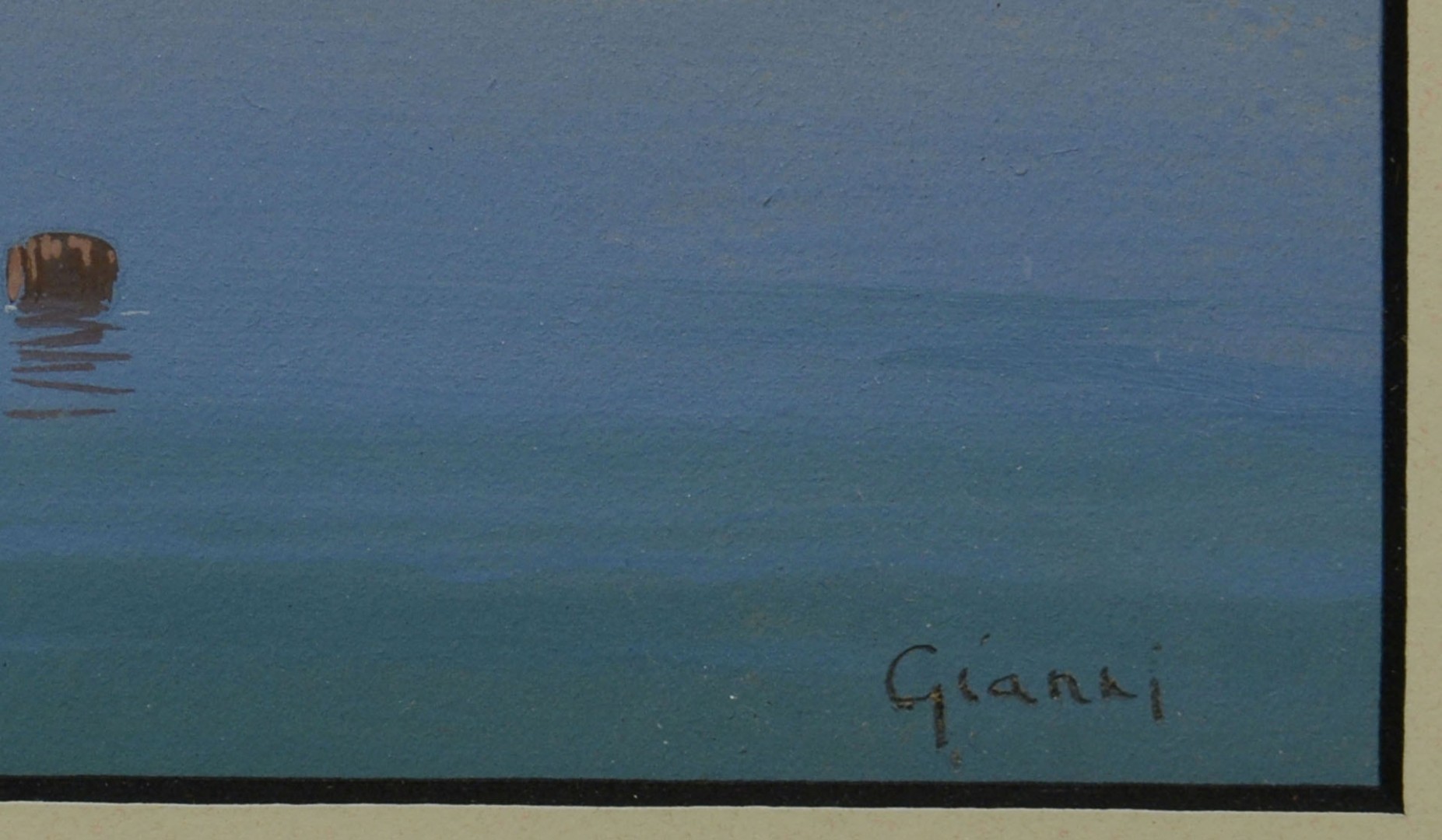 Lot 200: Italian School Seascape Watercolor, signed Gianni