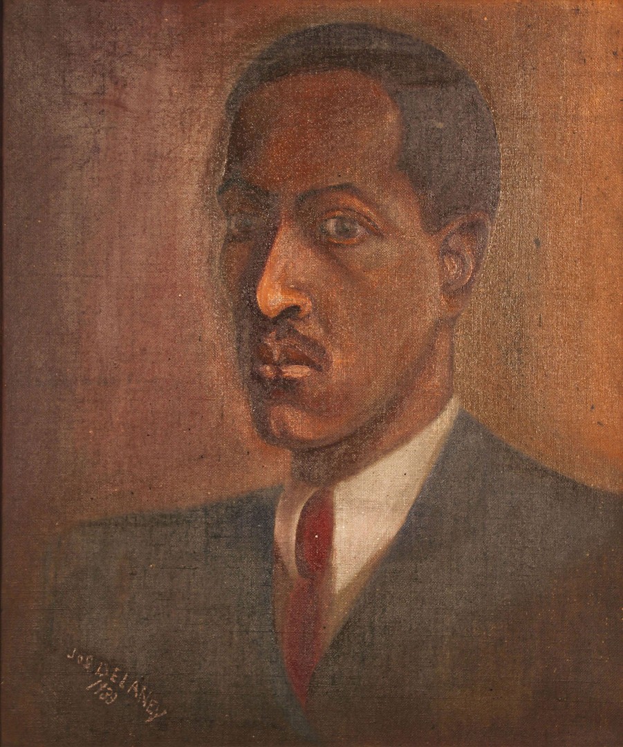 Lot 211: Joseph Delaney Self-Portrait Oil on Canvas