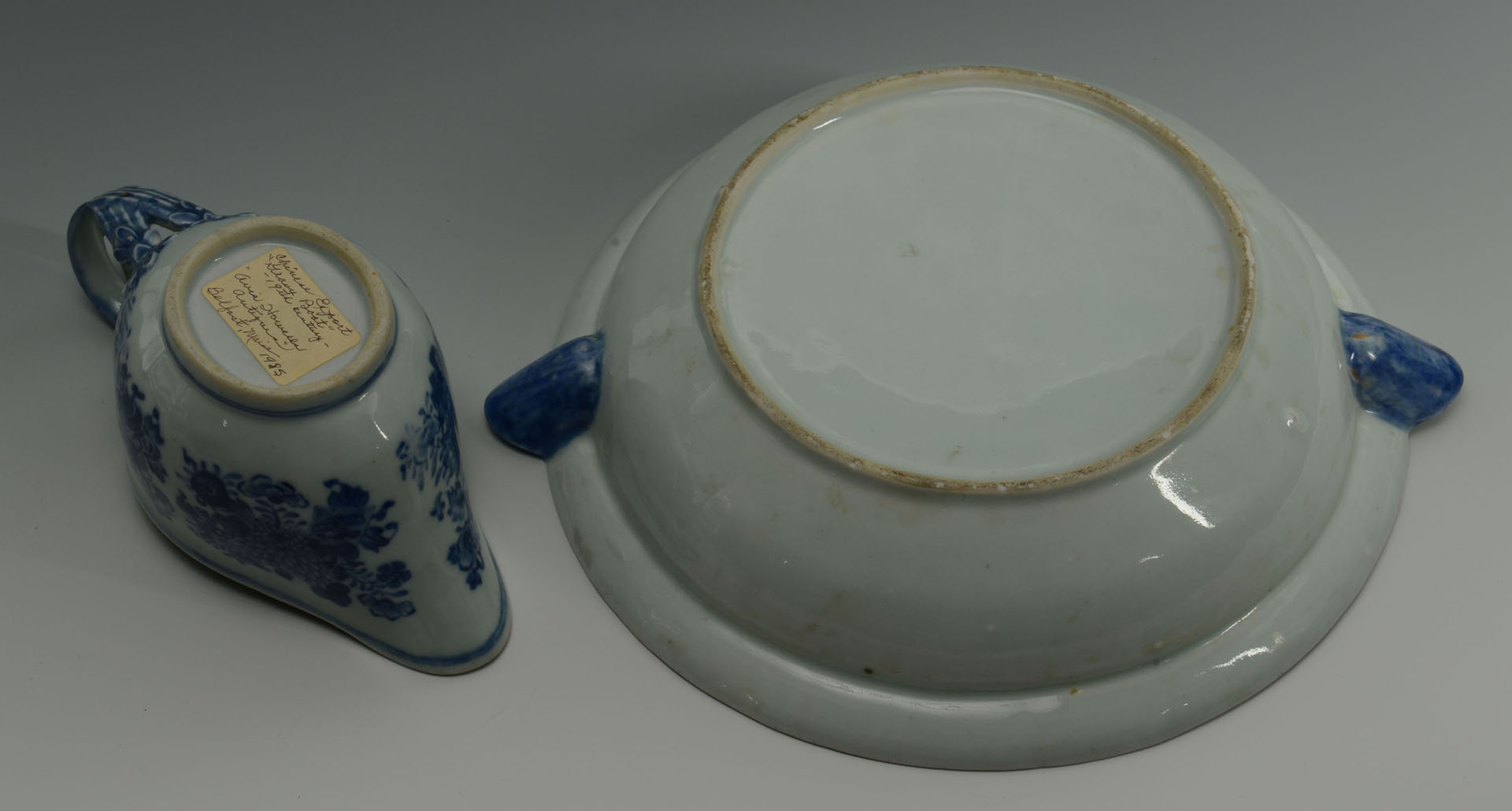 Lot 21: 3 Chinese Export Porcelain Blue Fitzhugh Items