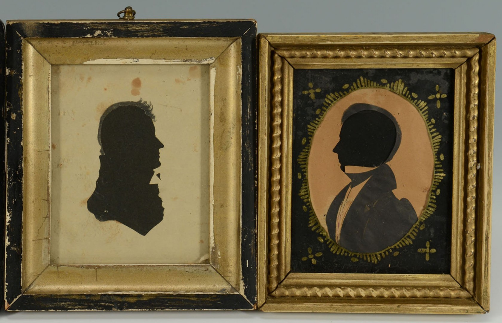 Lot 223: Four 19th c. Silhouettes, 3 Gents and 1 Woman