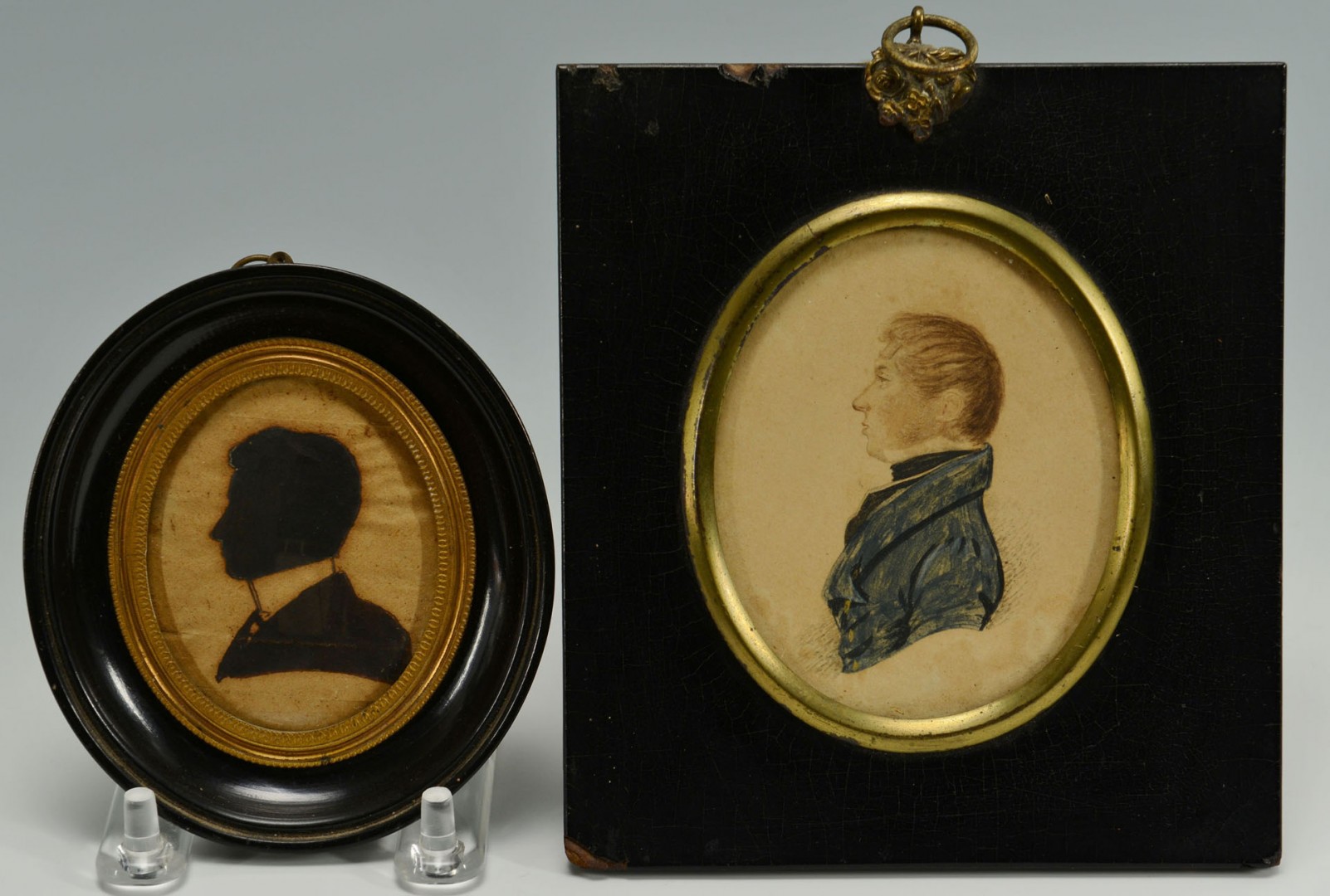 Lot 224: 2 Miniature Portraits of gentlemen