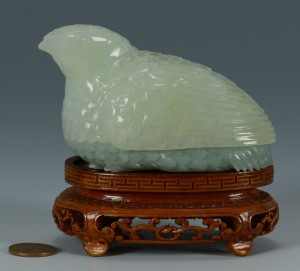 Lot 229: Carved Chinese Quail Box