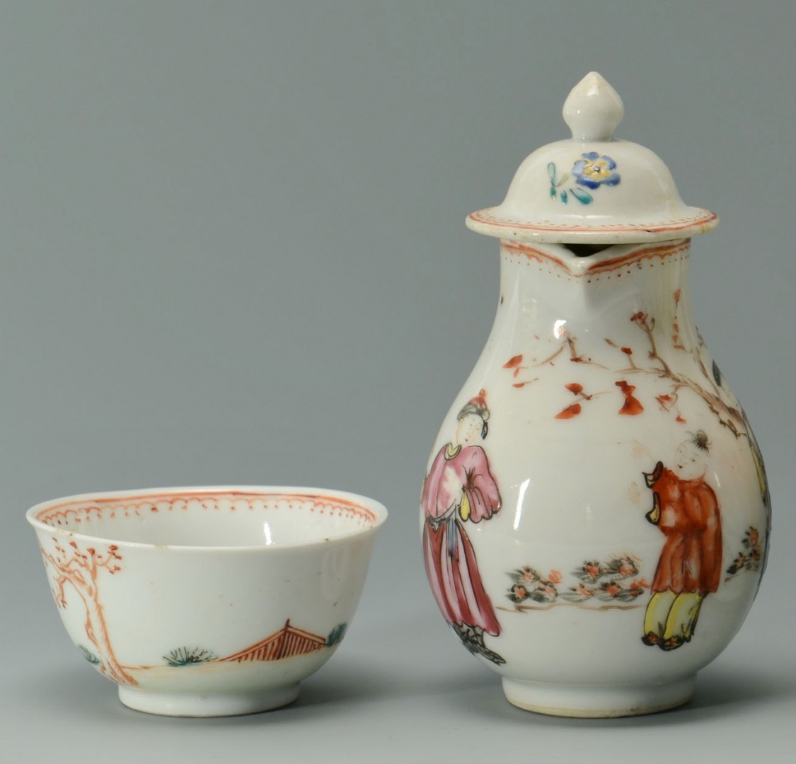 Lot 24: 4 Chinese Famille Rose Export Porcelain Items