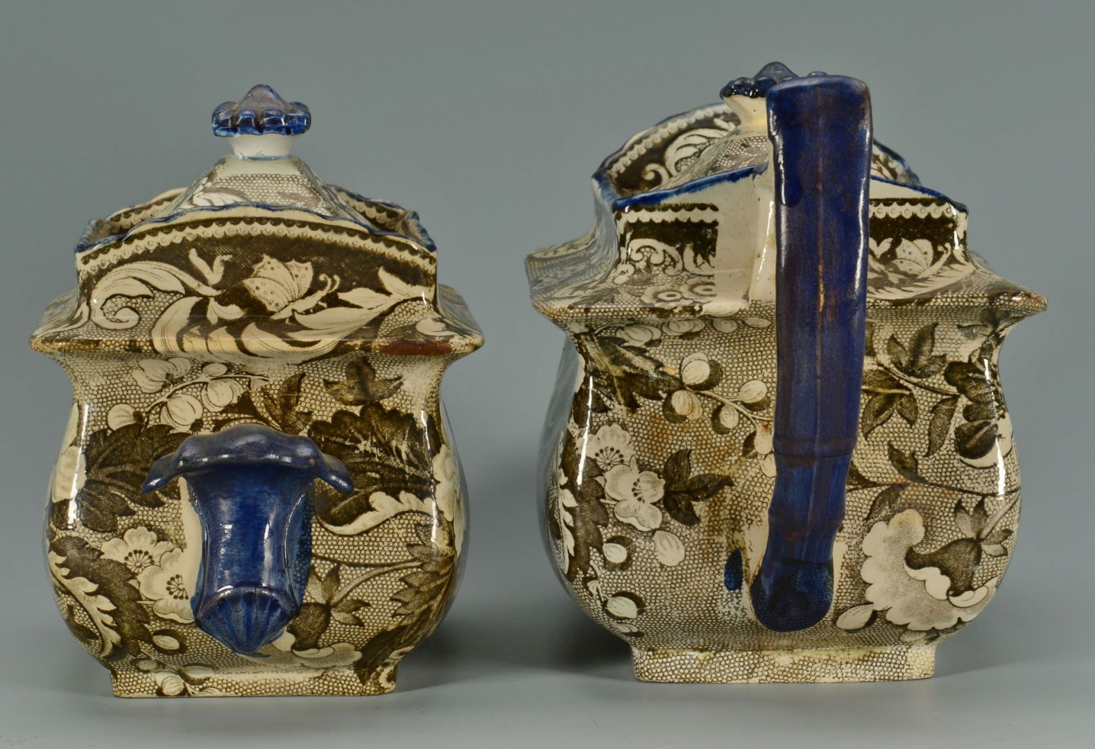 Lot 265: Early English porcelain incl. pearlware caddy