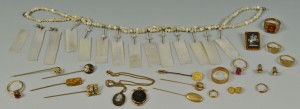 Lot 311: 14k, 10k and Victorian jewelry