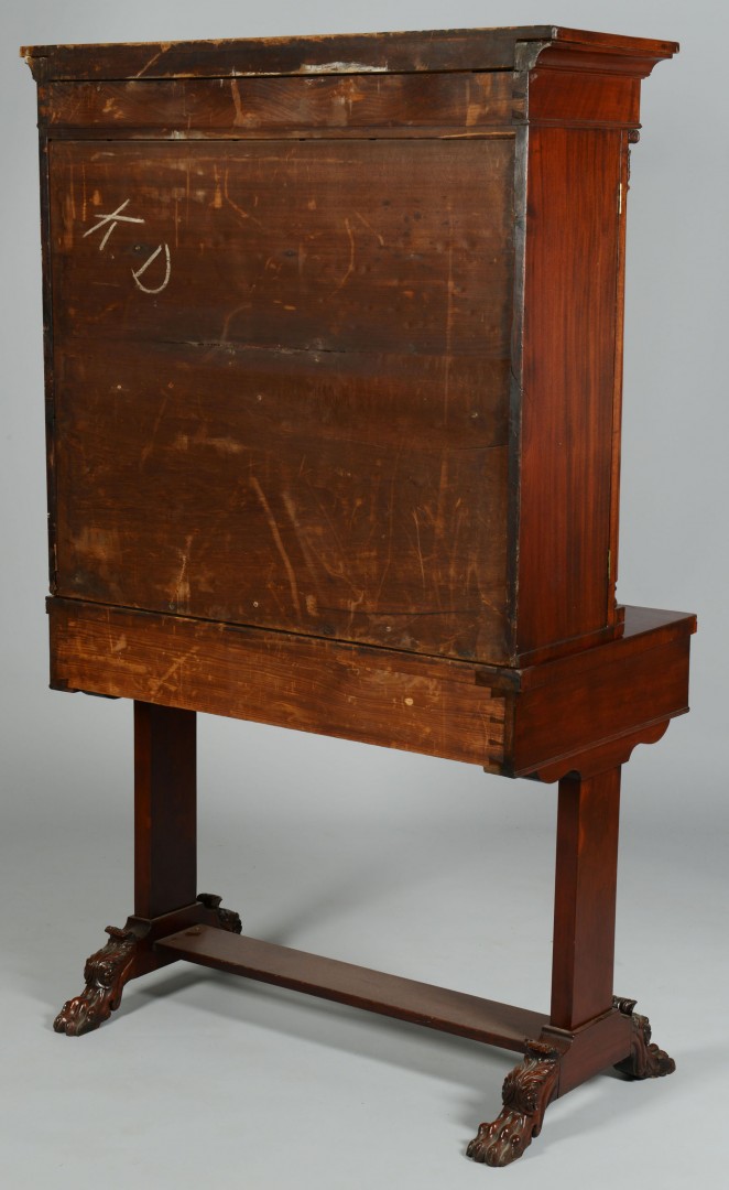 Lot 339: Classical Bookcase and Writing Table with Birdseye