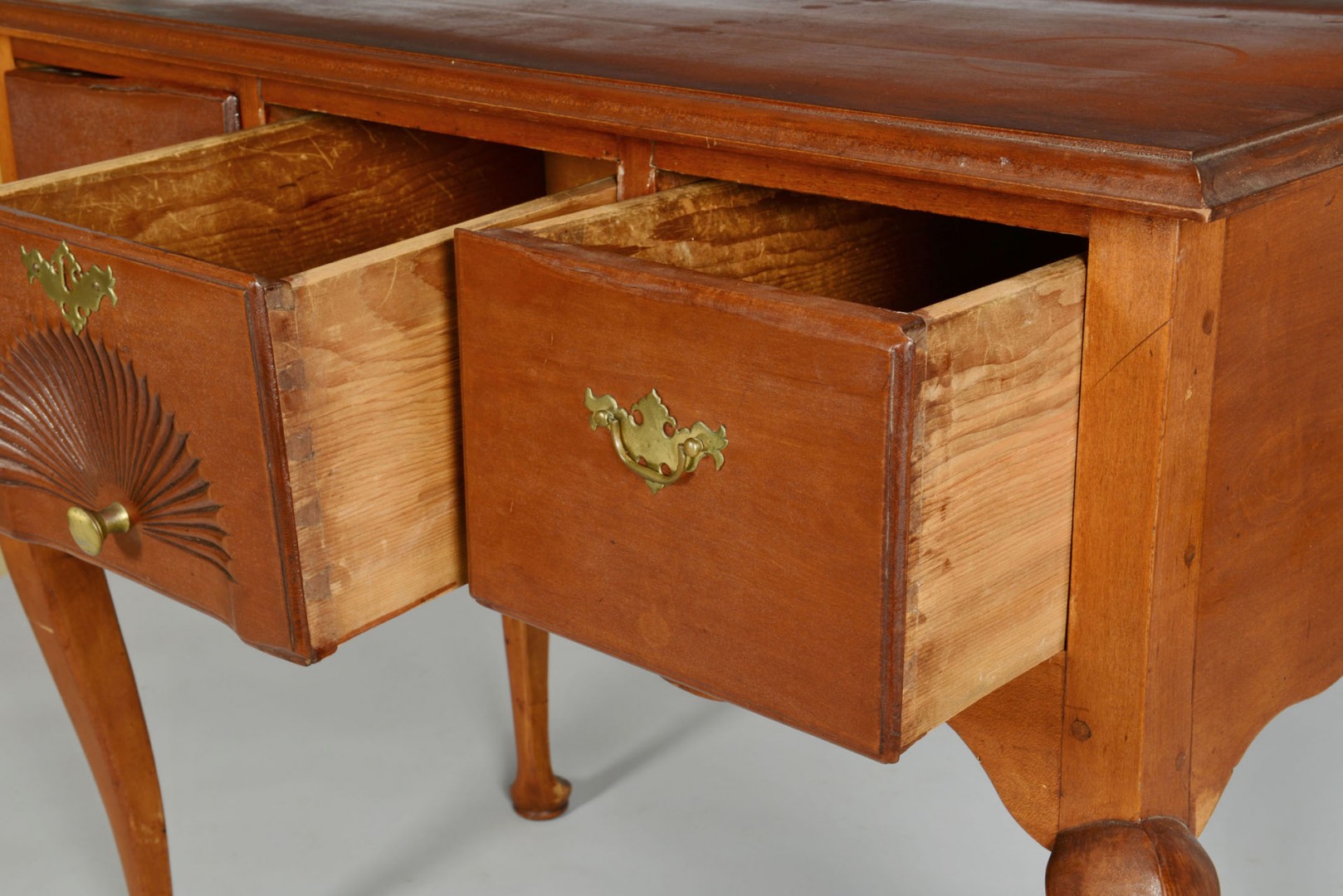 Lot 340: 18th century cherry lowboy or dressing table