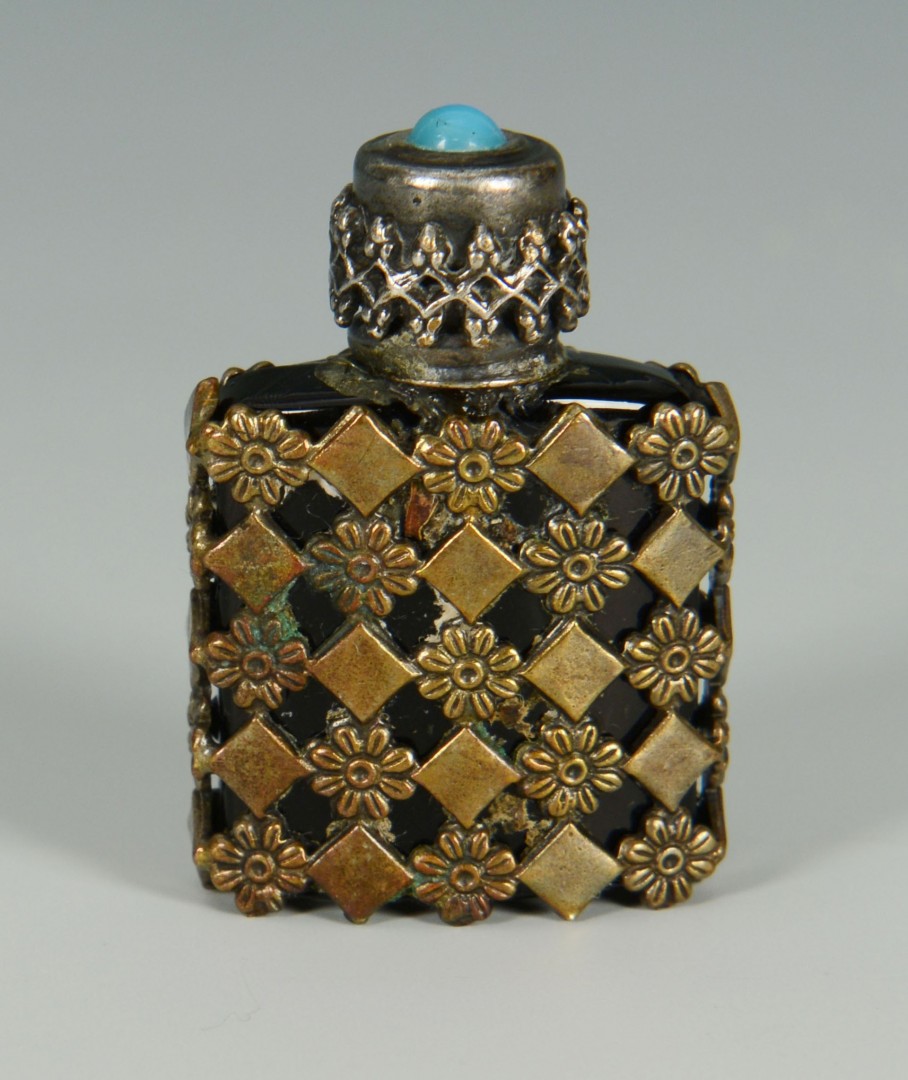 Lot 363: 8 Vintage Decorative Perfume Bottles inc. colored