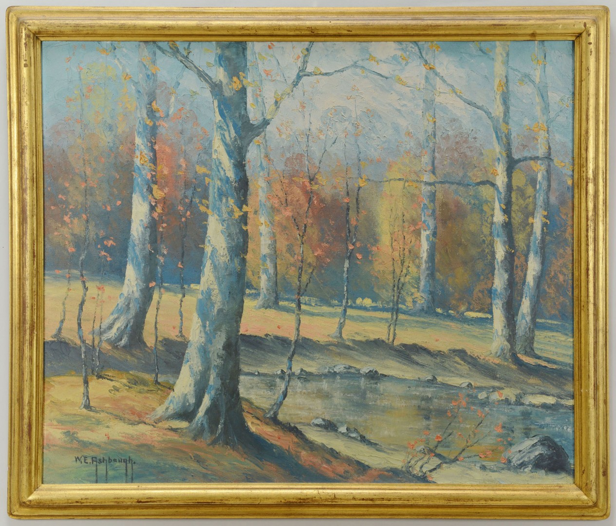 Lot 371: W.E. Ashbaugh, Oil on Canvas Landscape