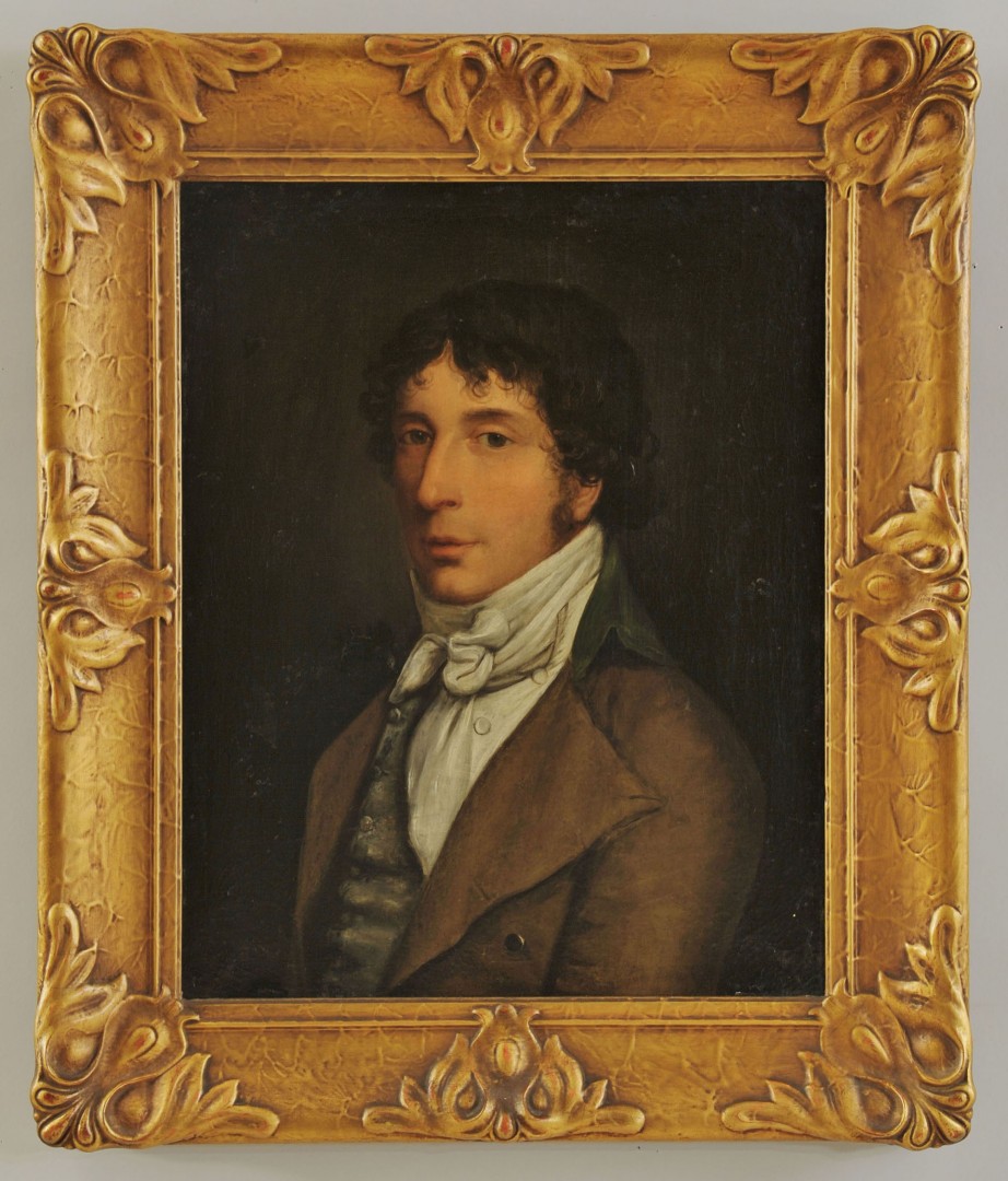 Lot 372: 19th c. Continental School, portrait of gentleman