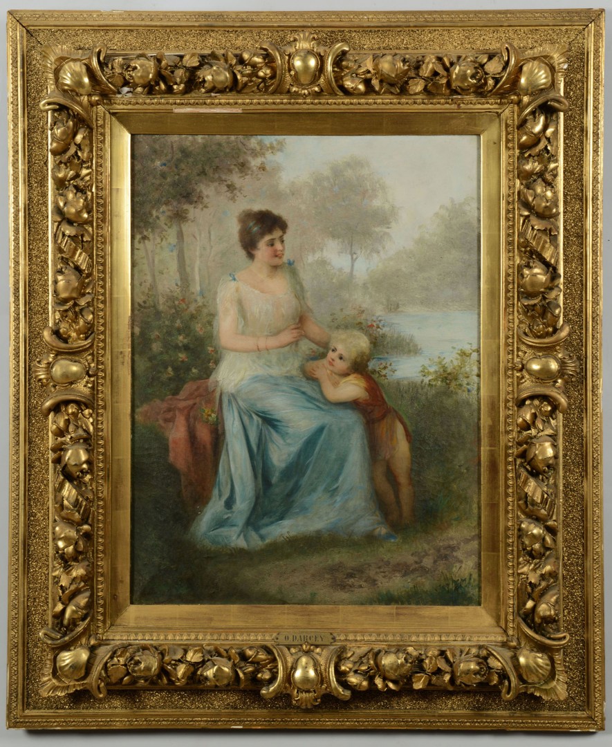 Lot 374: Oil on Canvas, Victorian Genre Scene