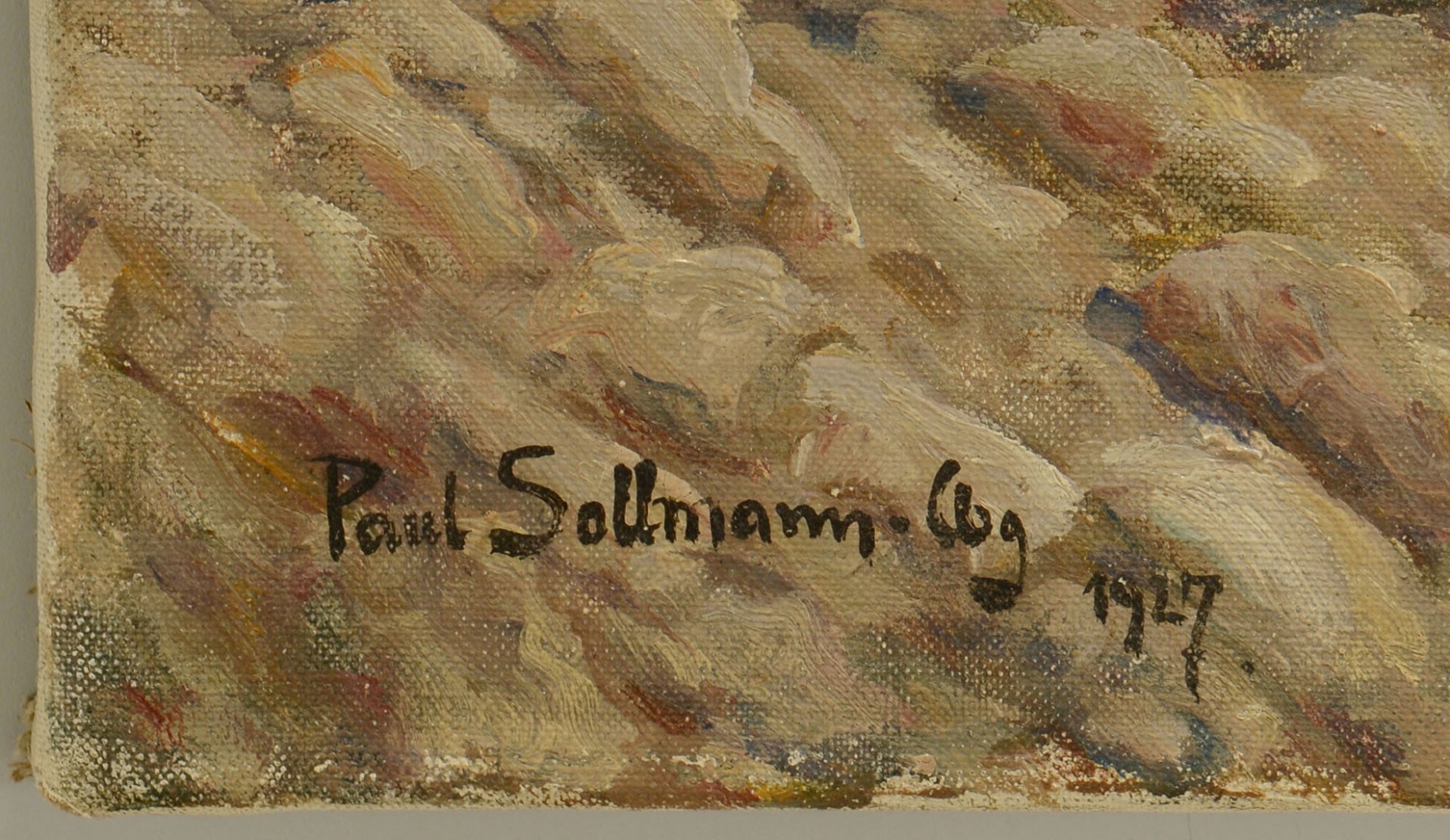 Lot 390: Paul Sollmann, Oil on Canvas, Spanish Courtyard
