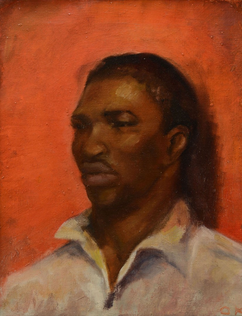 Lot 391: Oil on Canvas Portrait of a Black Man