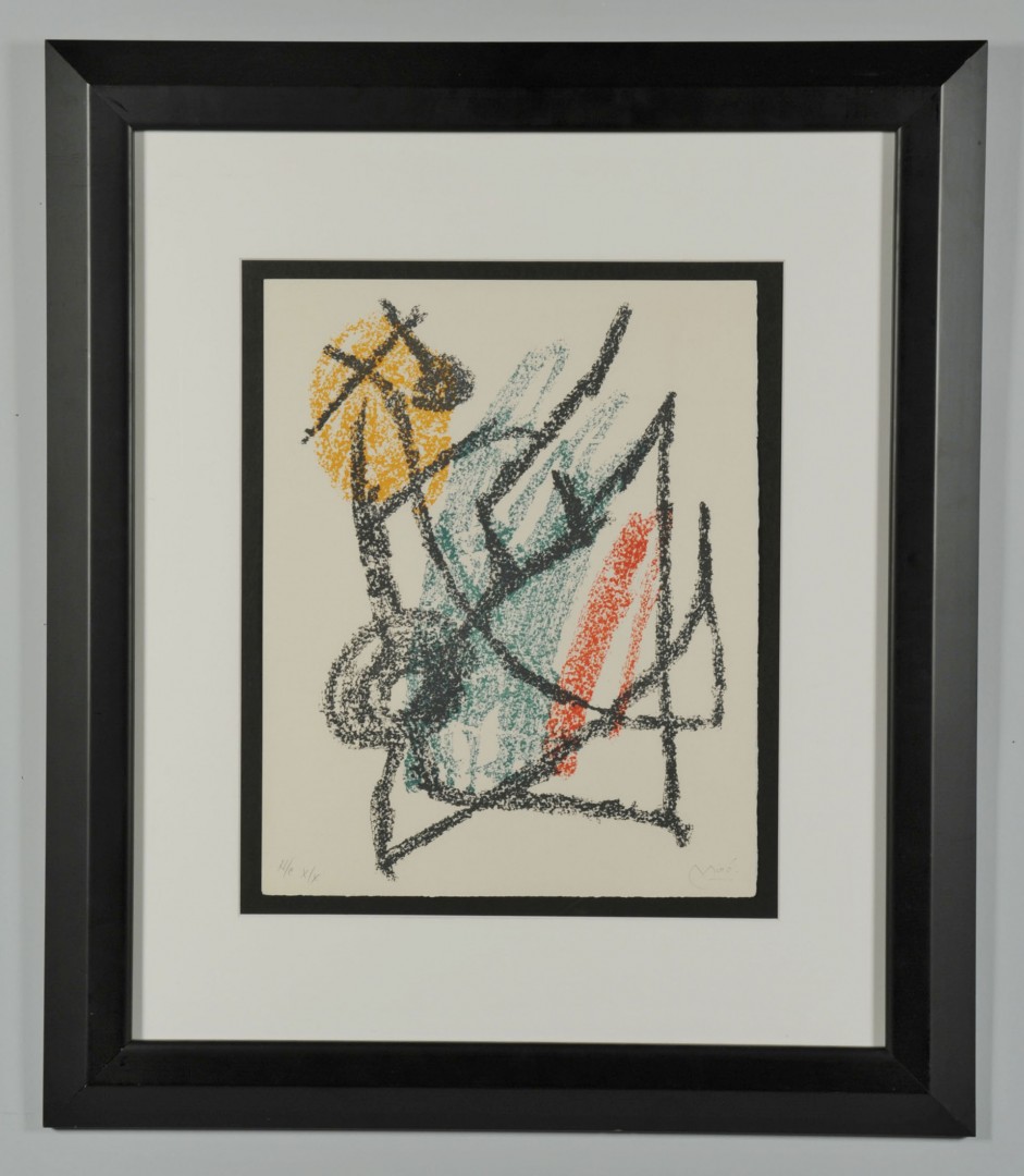 Lot 393: Joan Miro Lithograph, Composition V