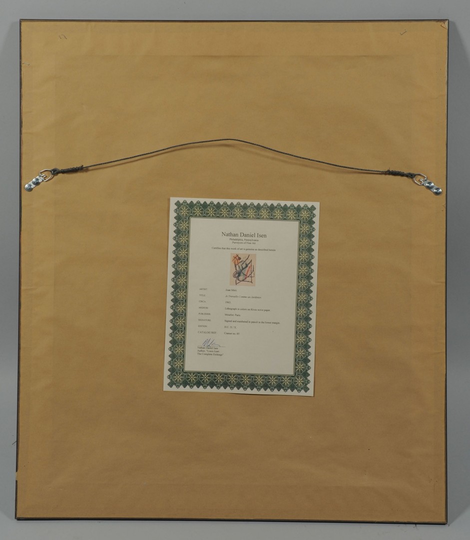 Lot 393: Joan Miro Lithograph, Composition V