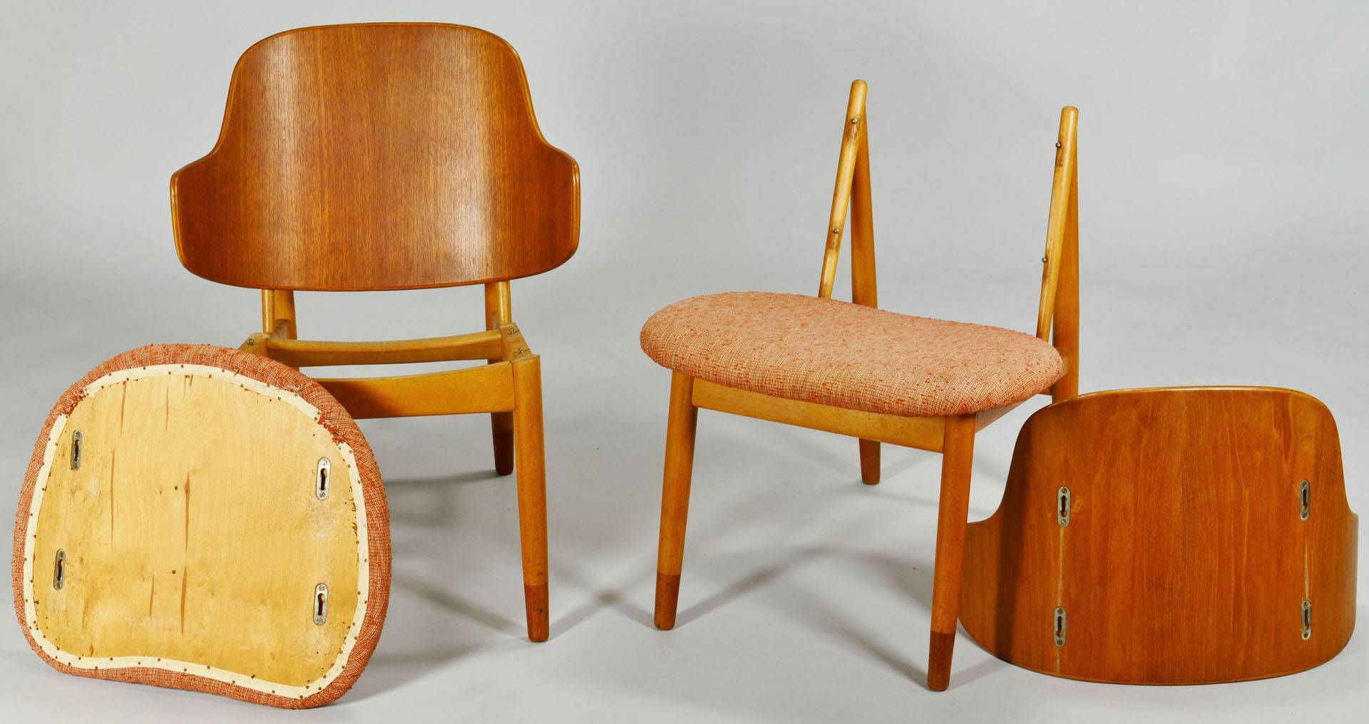 Lot 414: Set of 4 Danish Modern Rosewood Chairs