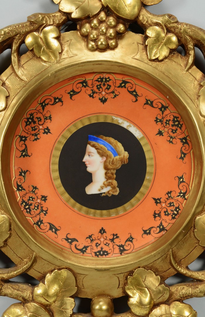 Lot 422: Framed French Classical Bust Plate
