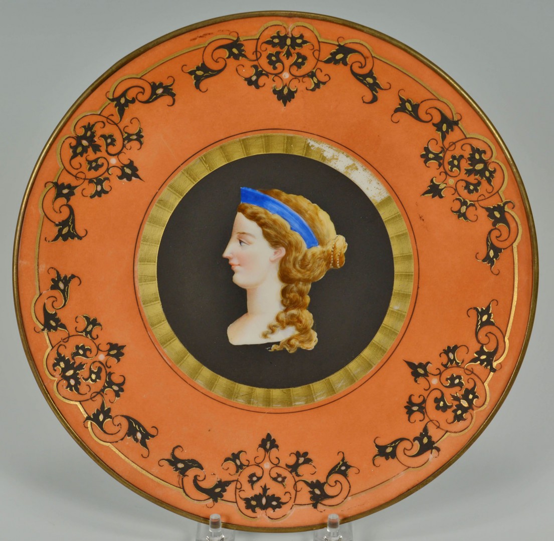 Lot 422: Framed French Classical Bust Plate