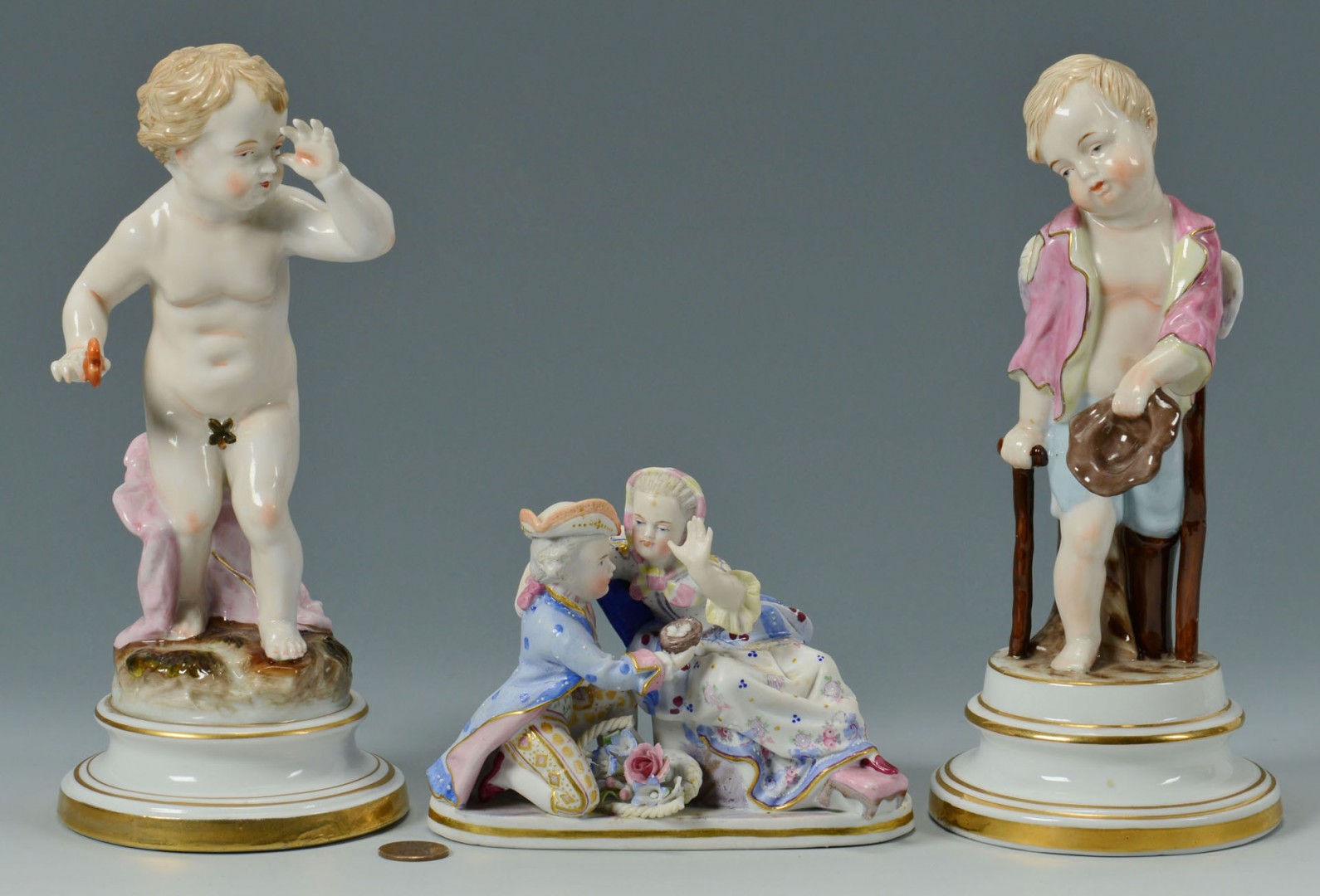 Lot 428: 3 German Porcelain Figures