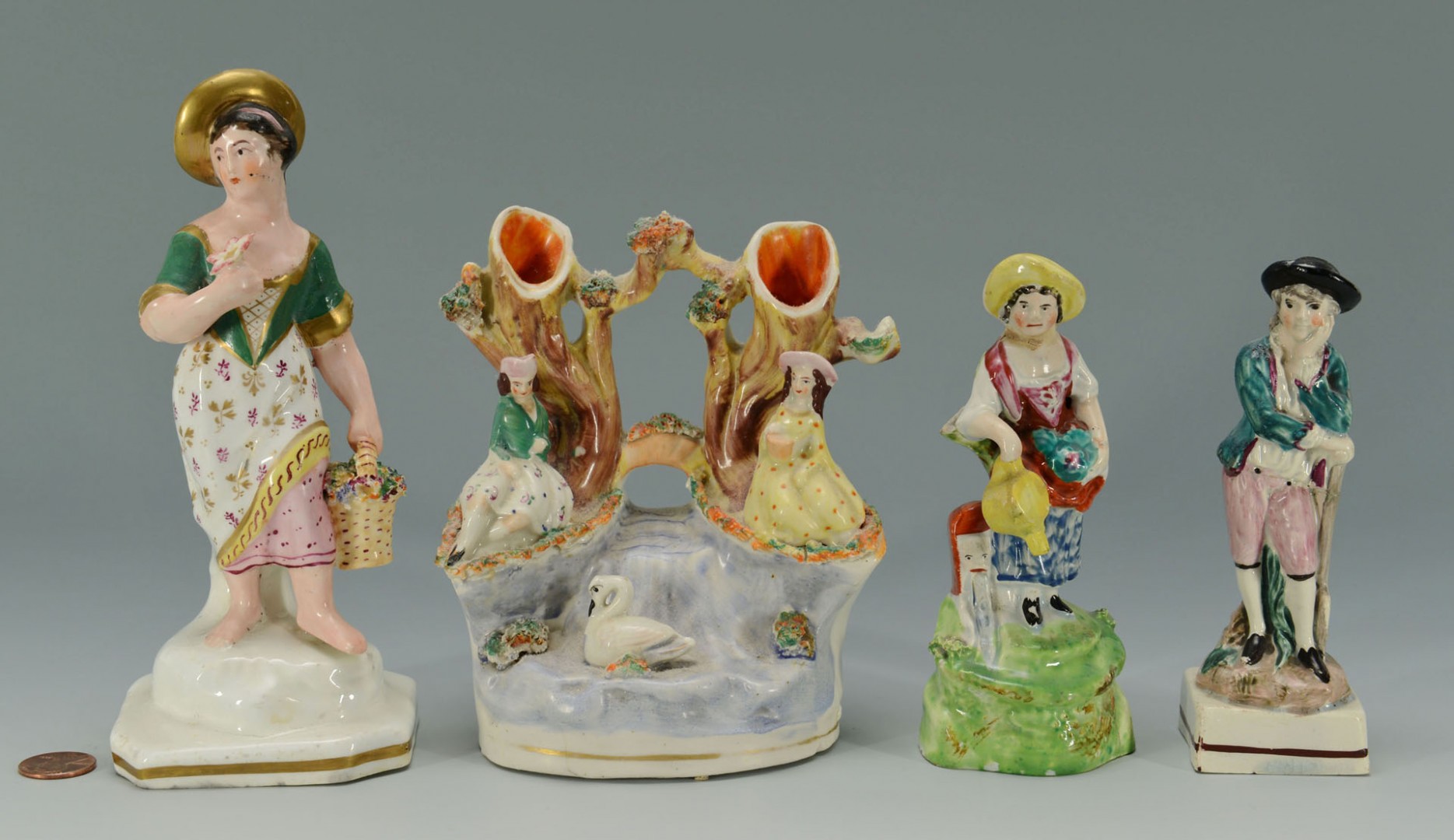 Lot 434: Grouping of 4 Staffordshire Figures