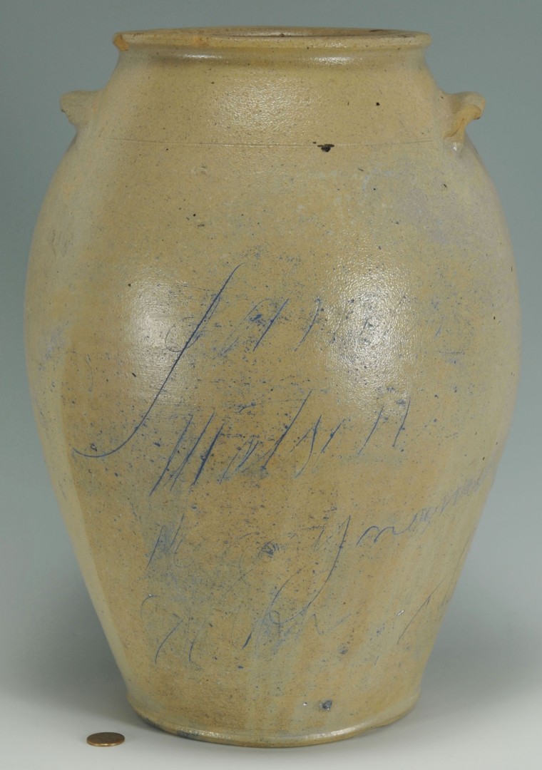 Lot 448: 3 Gal. Stoneware Pottery Jar, poss. Kentucky