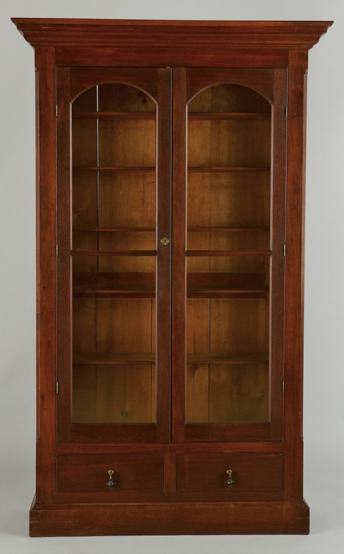 Lot 474: Victorian Mahogany and Glass Bookcase