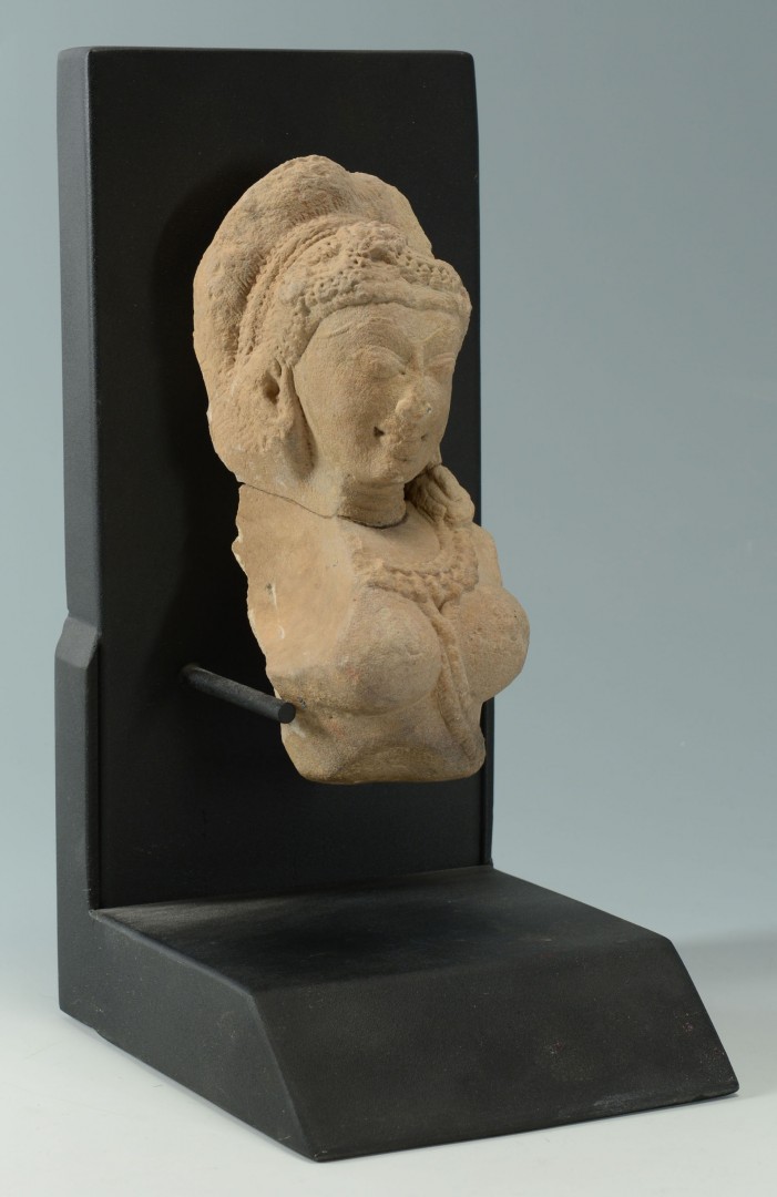 Lot 485: Hindu Goddess Stone Temple Carving