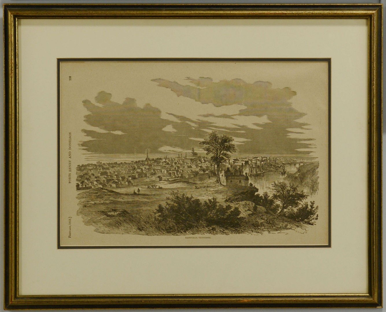 Lot 493: 2 Framed Harper's Prints, TN Civil War