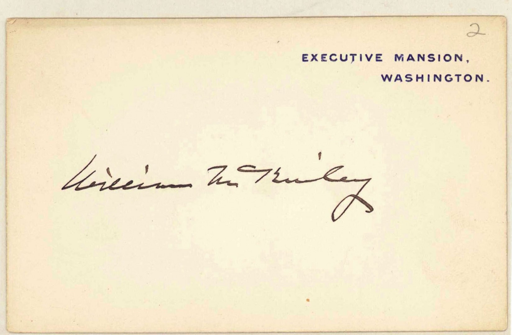 Lot 500: 2 Presidential Documents: Letter, Calling Card