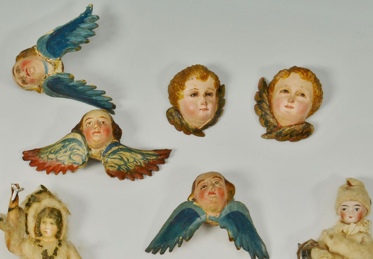 Lot 516: Grouping of early German Christmas ornaments