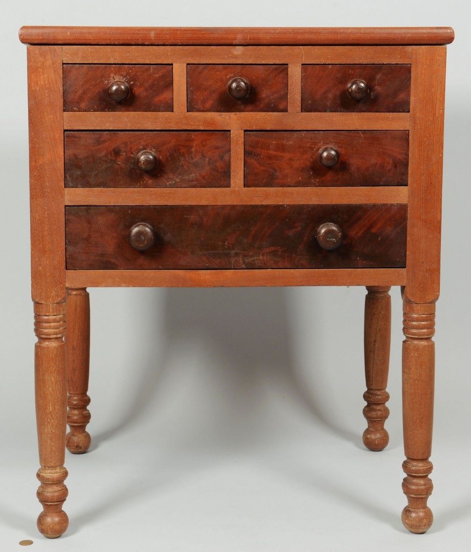 Lot 52: Southern or Mid-Atlantic 6 Drawer Work Table