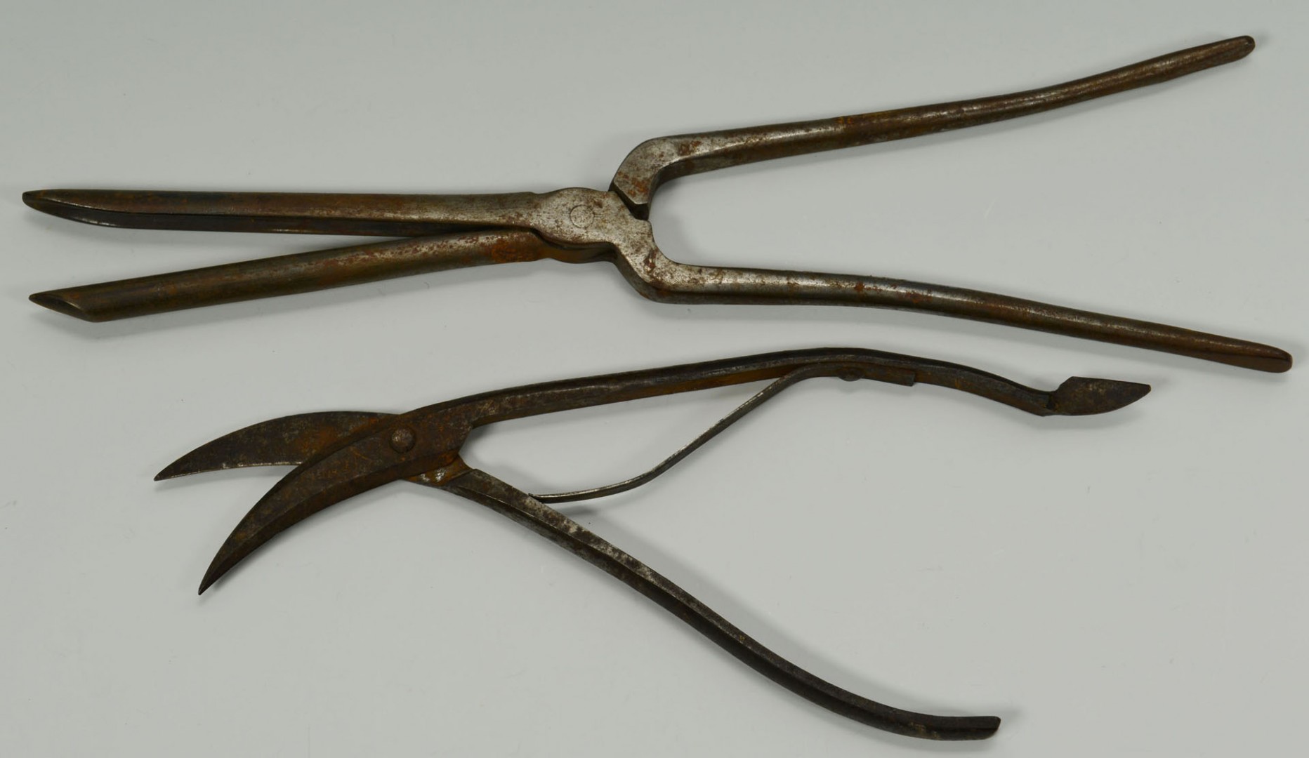 Lot 542: Grouping of Wrought Iron Tools, Most Hearth