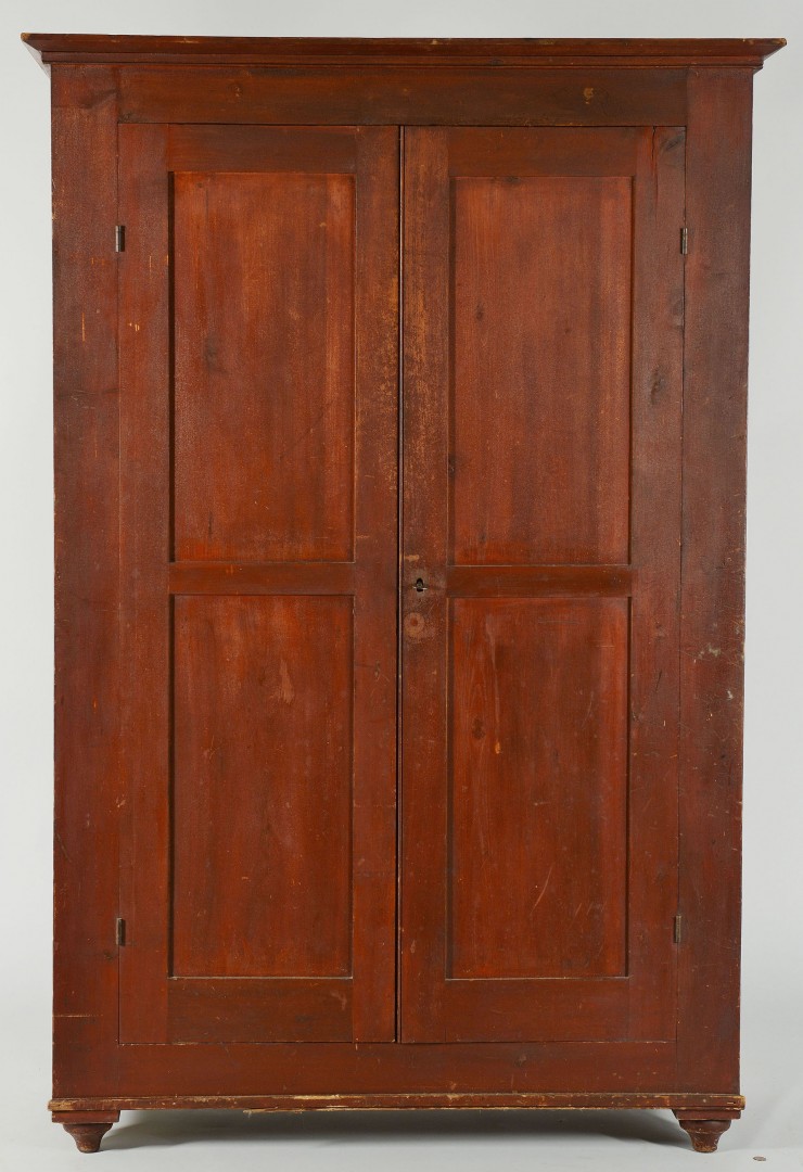 Lot 54: Southern Painted Wardrobe, possibly TN or MS