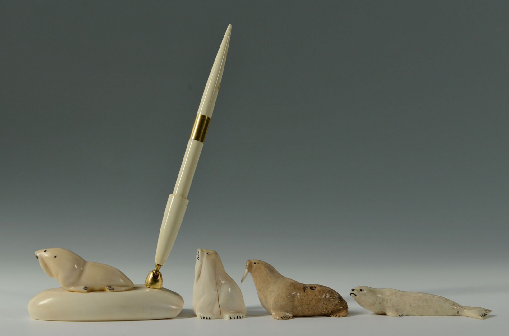 Lot 557: Group of Native American Ivory & Bone Carvings