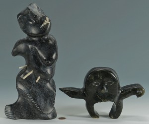 Lot 563: George Arlook Inuit Sculpture & Other, 2 items