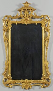 Lot 576: Rococo Style Gilt Wood Mirror