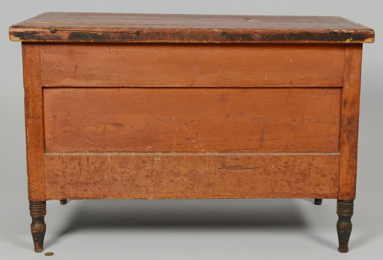 Lot 57: Red Painted Child's Blanket Chest