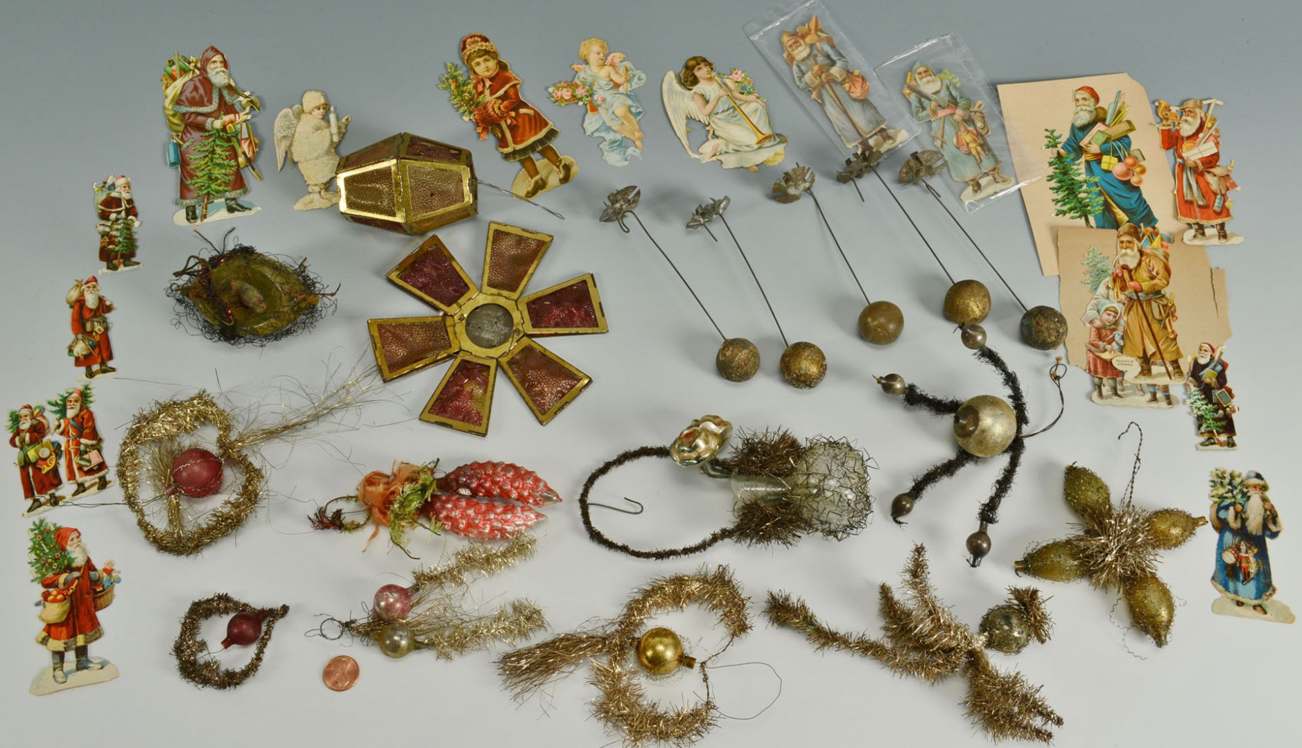 Lot 599: Early German glass Christmas ornaments, other
