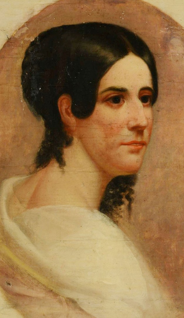 Lot 603: 19th c. American School Portrait of a Lady