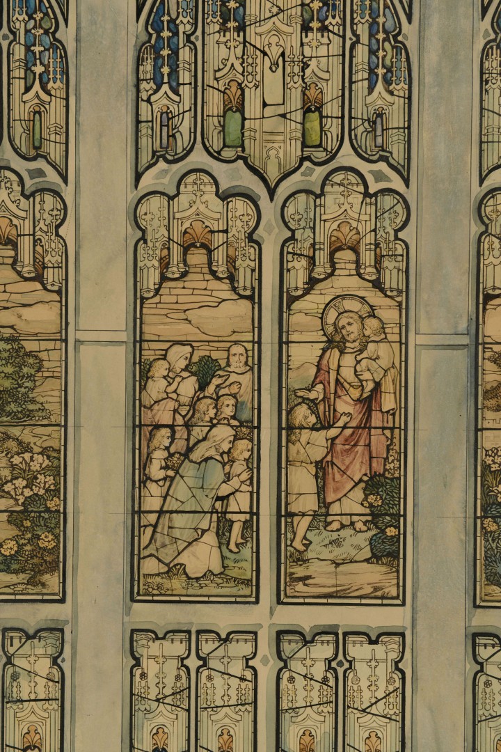 Lot 612: Design for a Stained Glass Window Watercolor