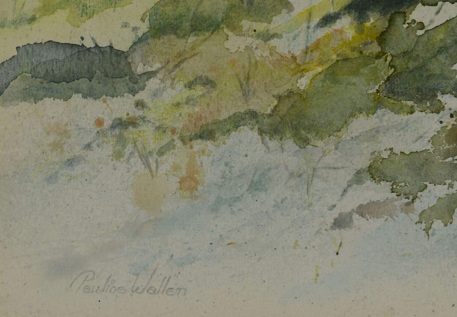 Lot 615: Pauline Wallen Watercolor Landscape