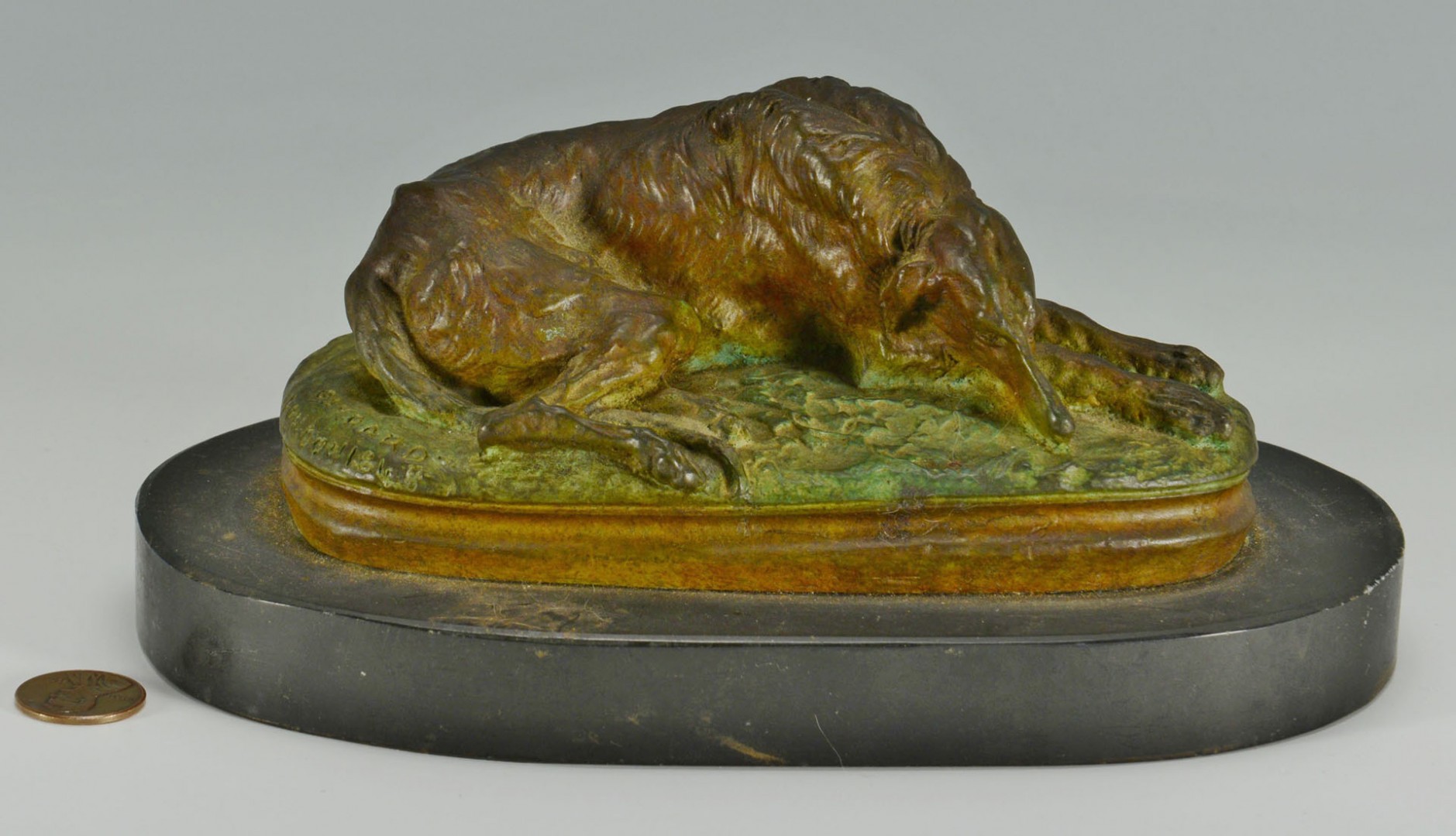 Lot 620: Gayrard Bronze sculpture of a dog