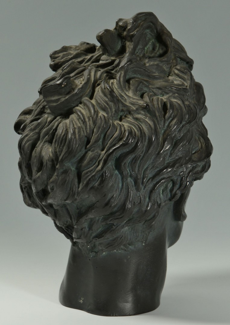 Lot 622: Painted Plaster Head Sculpture, after Melcarth