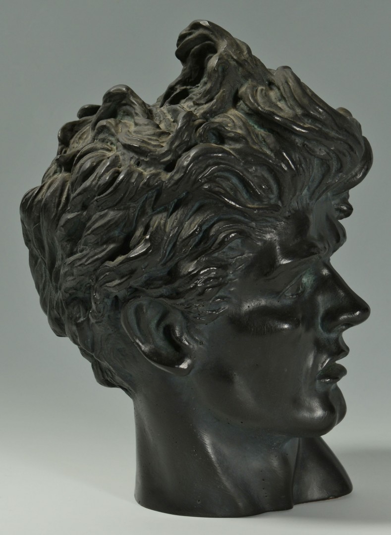 Lot 622: Painted Plaster Head Sculpture, after Melcarth