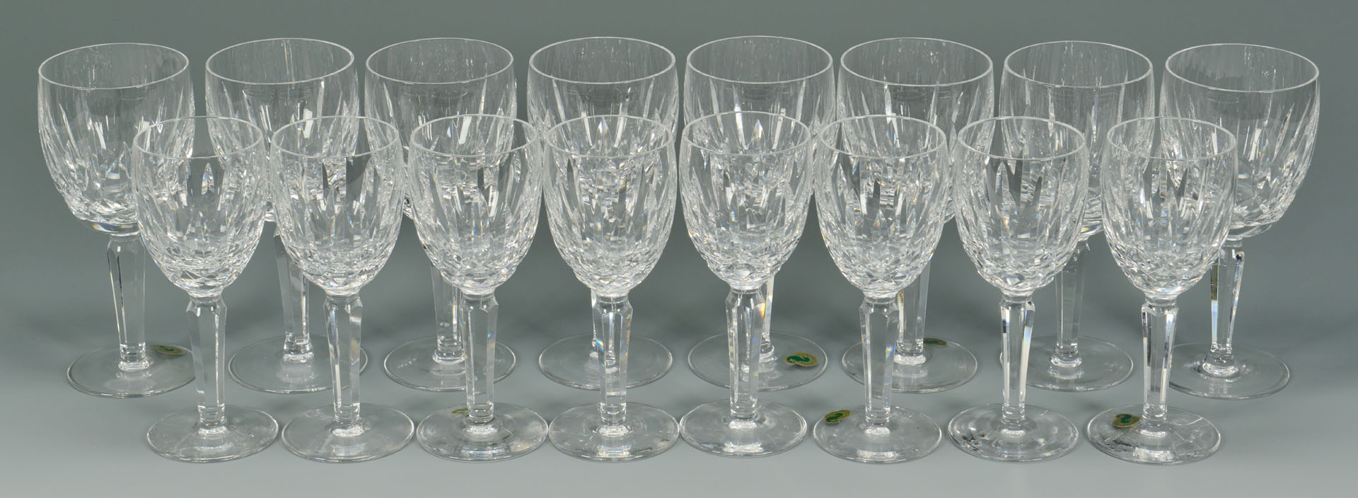 Lot 626: 16 Waterford Crystal Glasses, Kildare Pattern