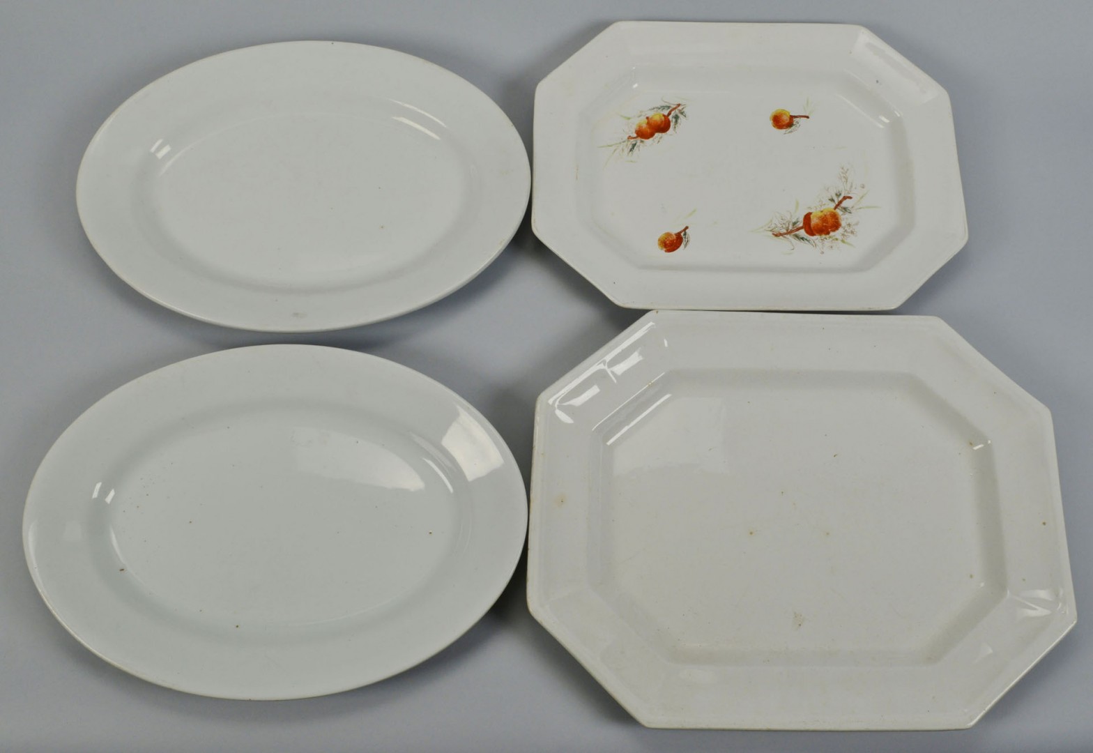 Lot 635: Large grouping of white ironstone, 28 Pieces